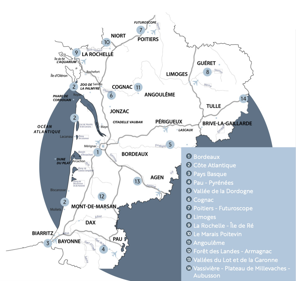 SO CONNECT - Carte Nouvelle Aquitaine